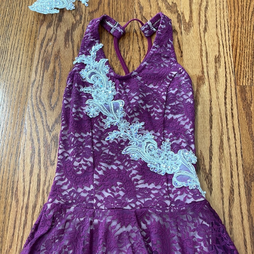révérence purple ballet/ lyrical dance costume & hairpiece - Picture 2 of 6
